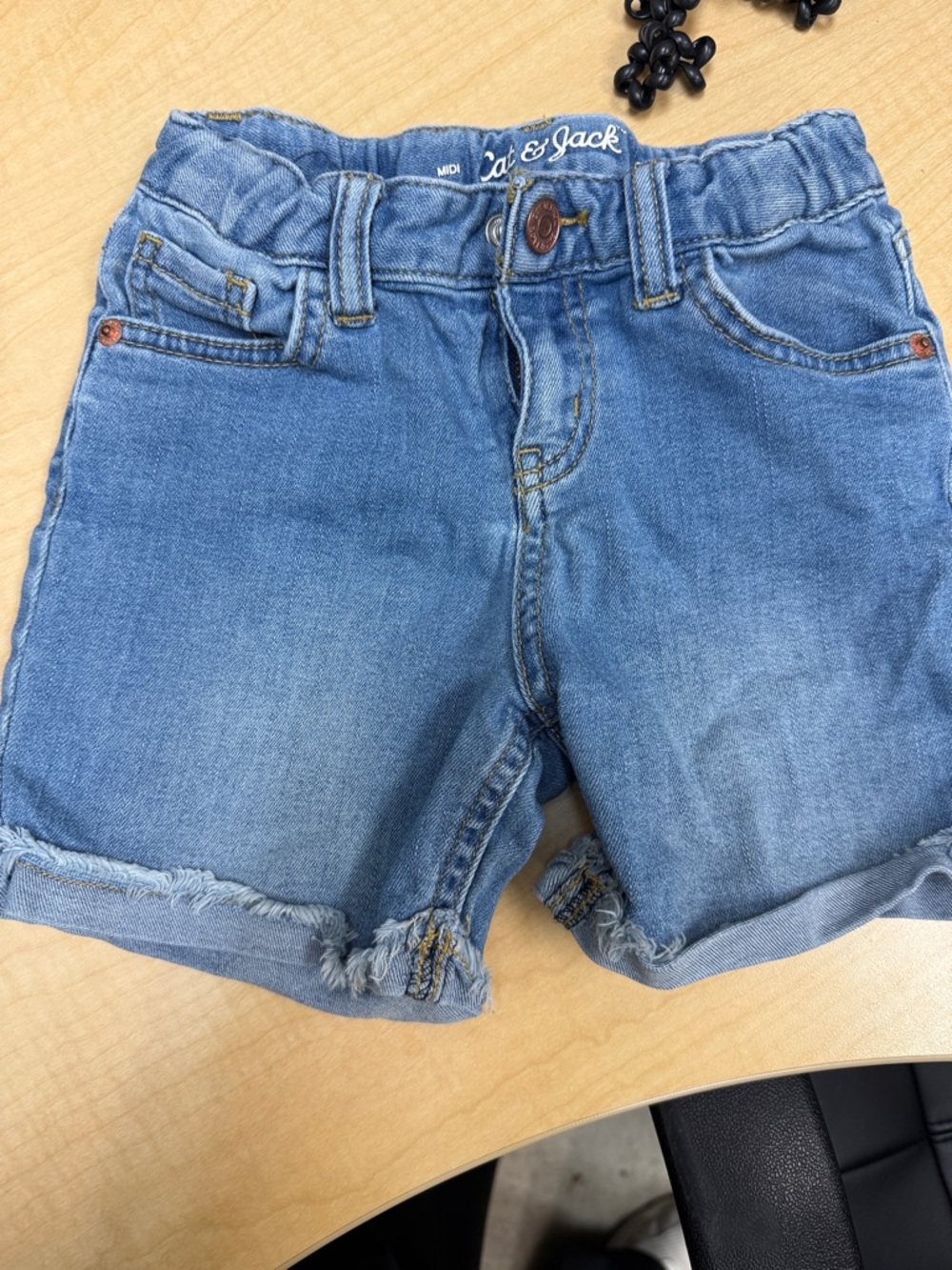 Cat & Jack Light Blue Denim Rolled-Hem Girls' Shorts